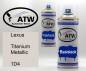 Preview: Lexus, Titanium Metallic, 1D4: 400ml Sprühdose + 400ml Klarlack - Set, von ATW Autoteile West.